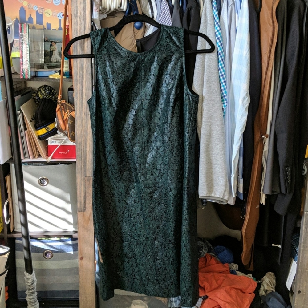 Dark green lace dress